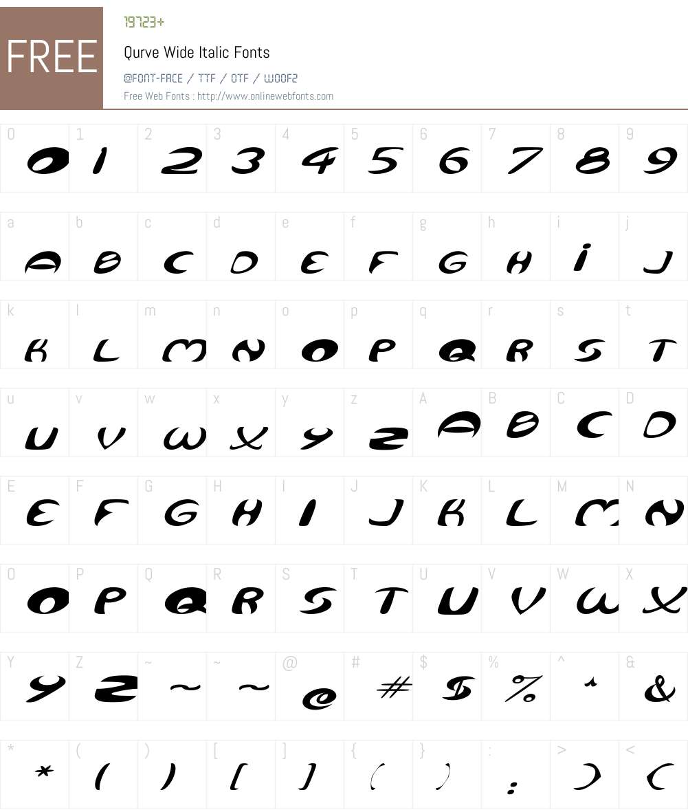 Qurve Wide Font Screenshots