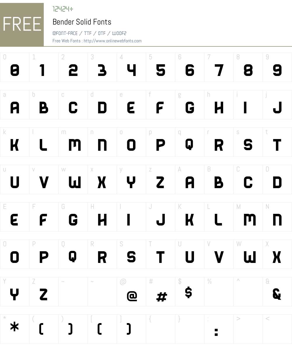 Bender Font Screenshots