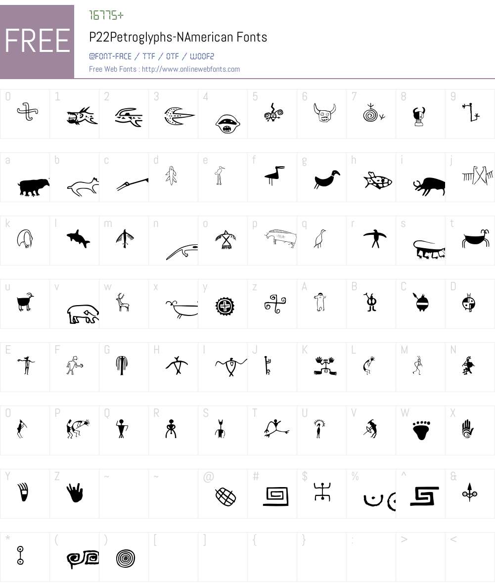 P22Petroglyphs Font Screenshots