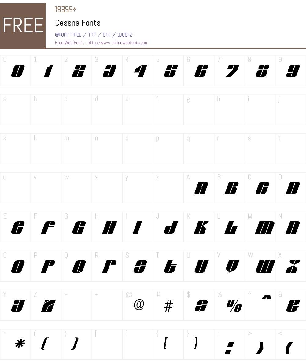 Cessna Font Screenshots