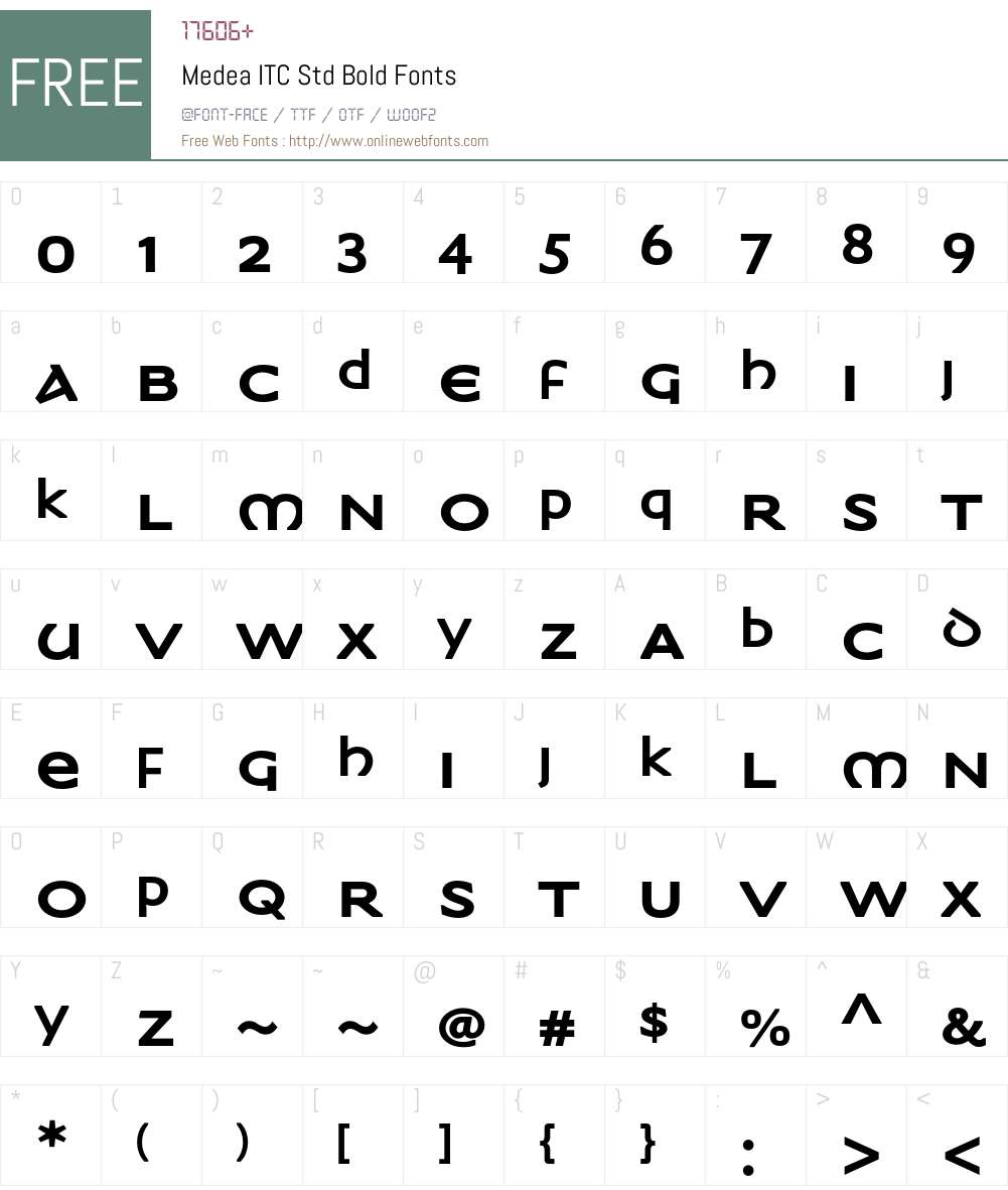 Medea ITC Std Font Screenshots