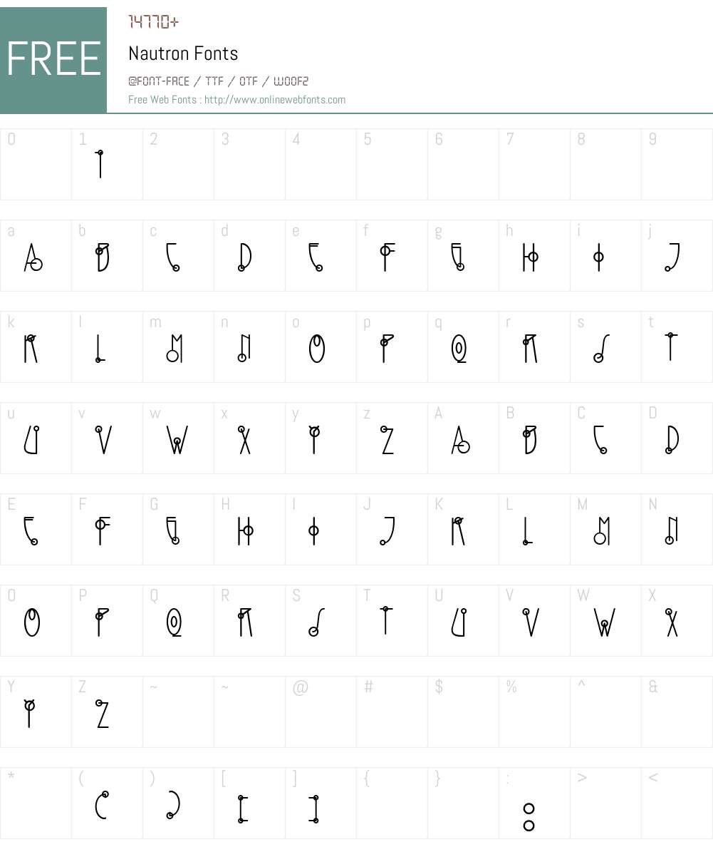 Nautron Font Screenshots