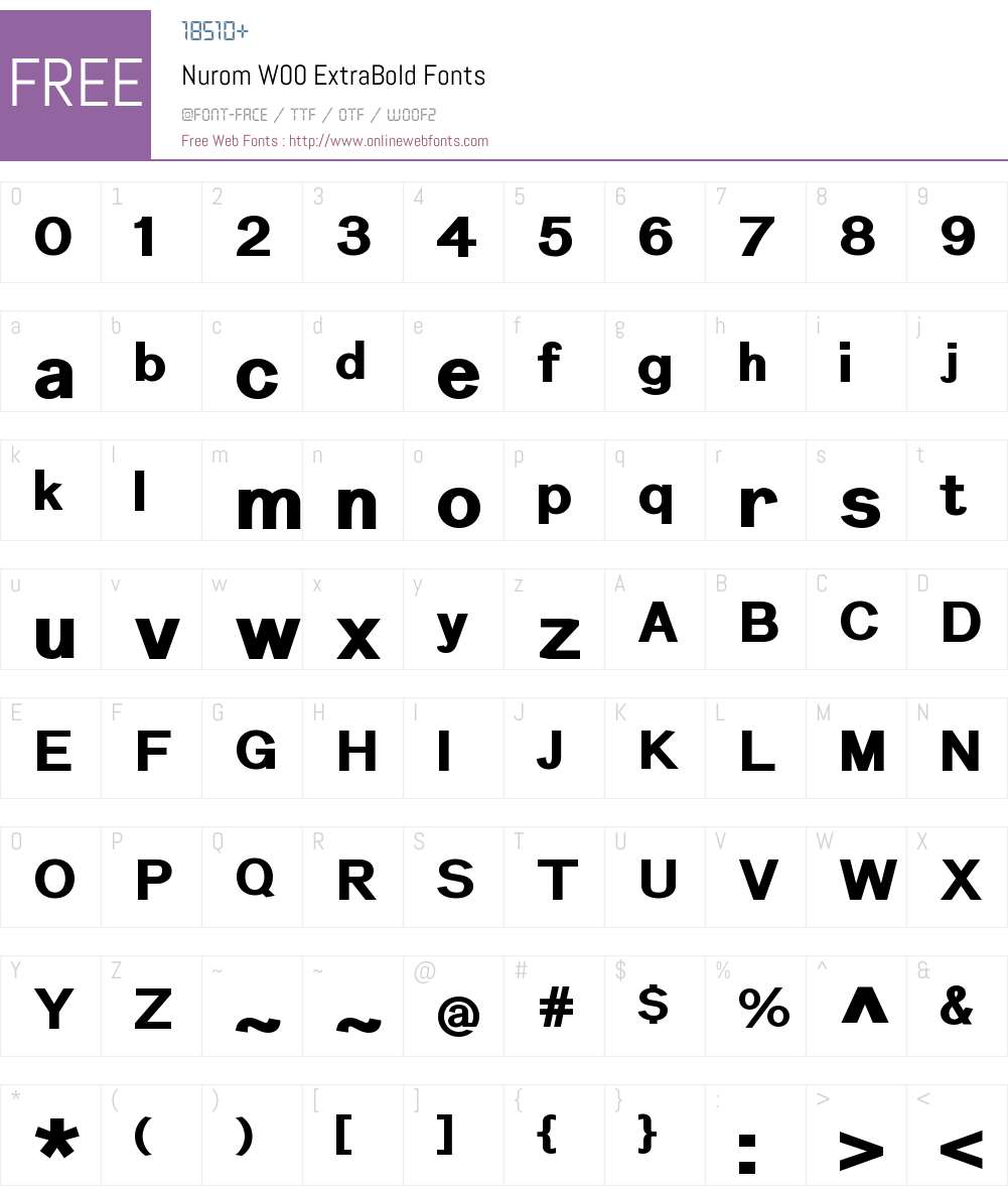NuromW00-ExtraBold Font Screenshots