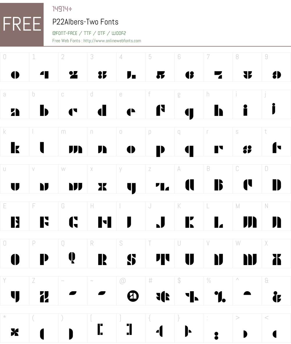 P22Albers Font Screenshots