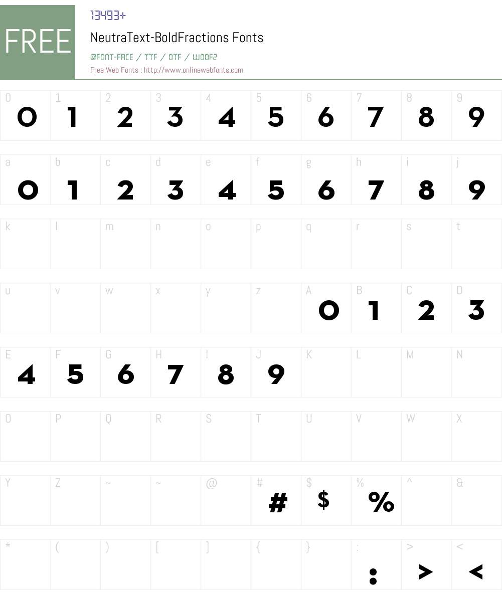 Neutra Text Frac Font Screenshots