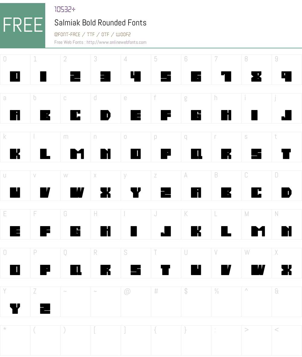 Salmiak Bold Rounded Font Screenshots