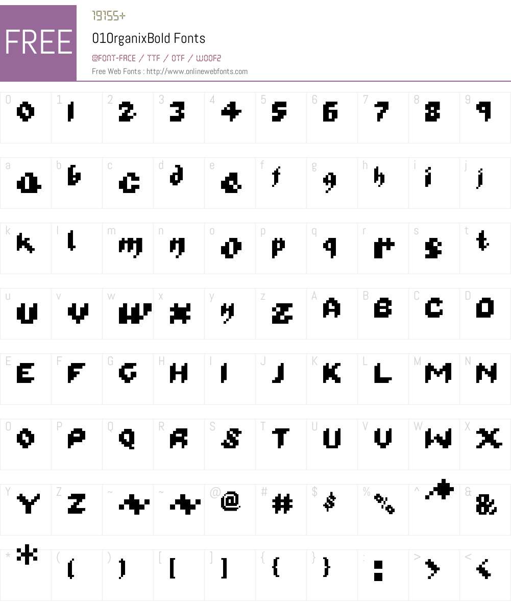 01Organix Font Screenshots