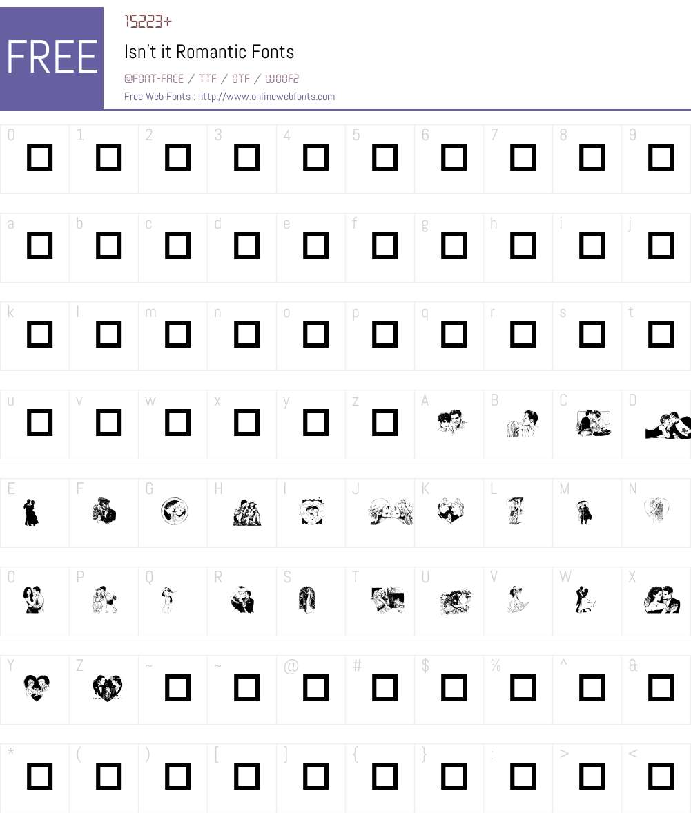 Isn't it Romantic Font Screenshots