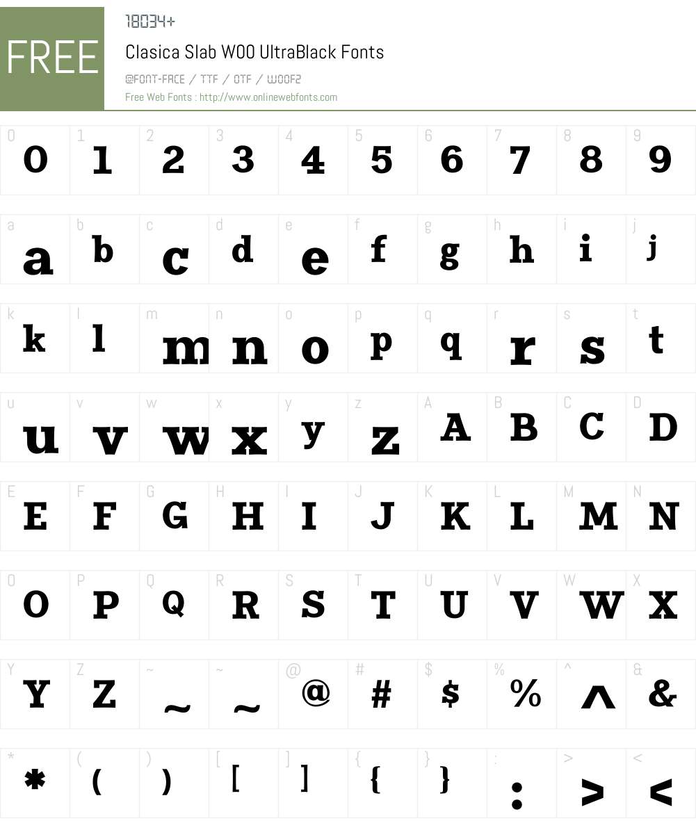 ClasicaSlabW00-UltraBlack Font Screenshots
