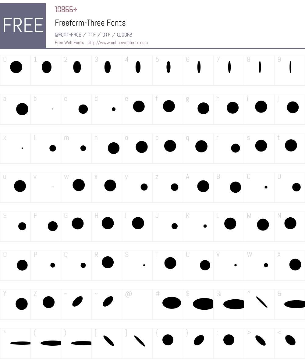Freeform Font Screenshots