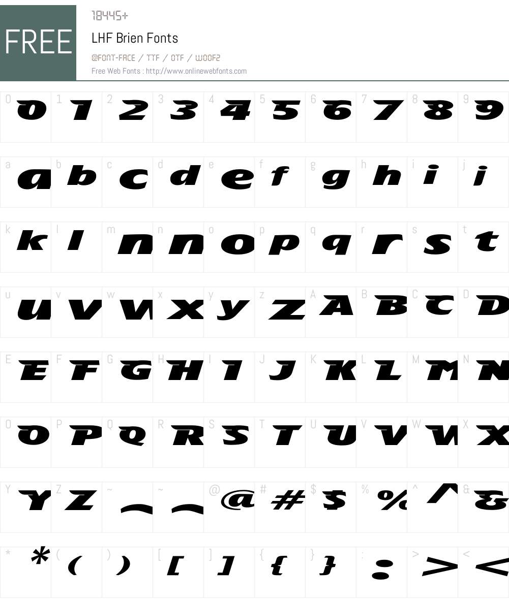 LHF Brien Font Screenshots