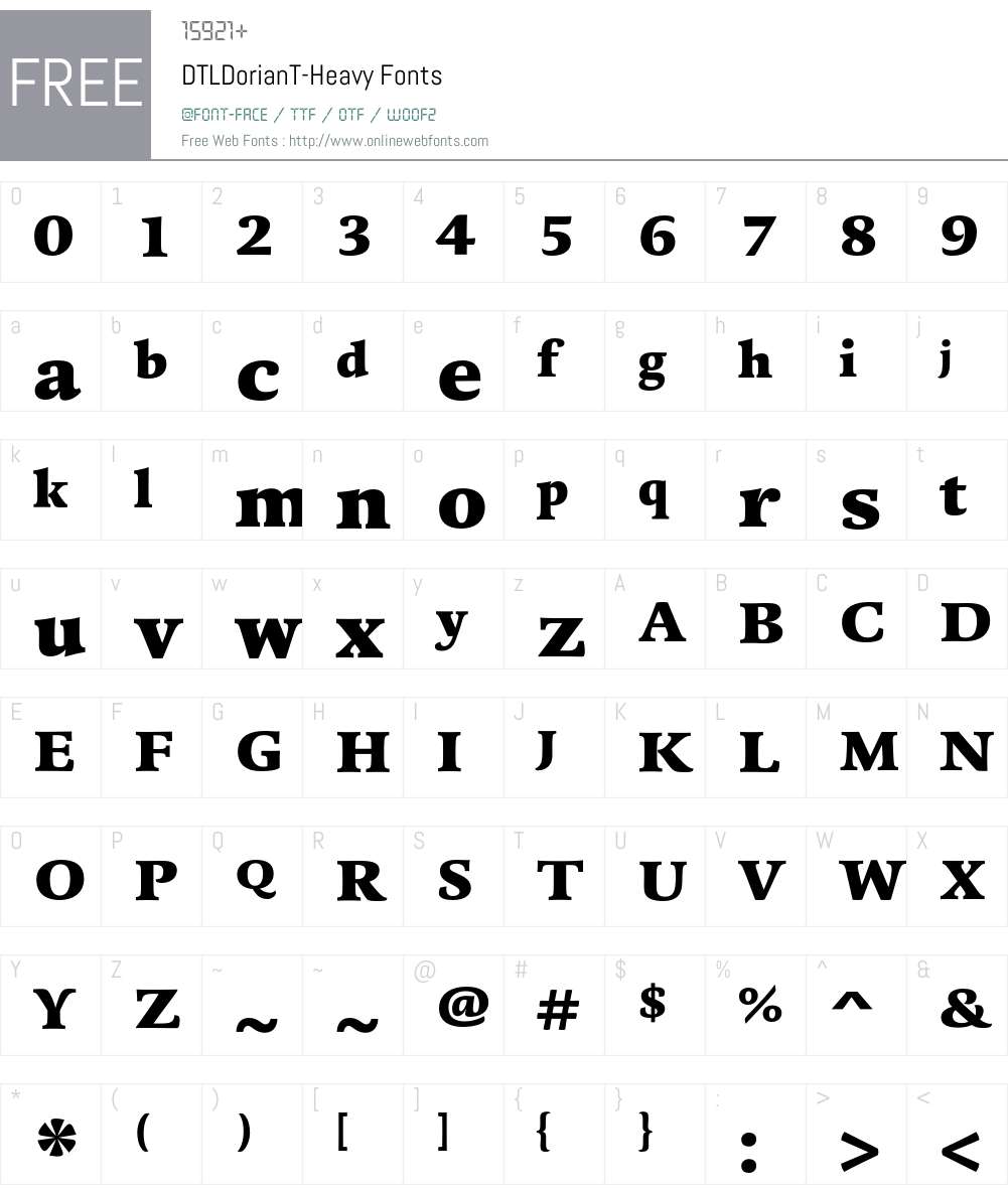 DTLDorianT Font Screenshots