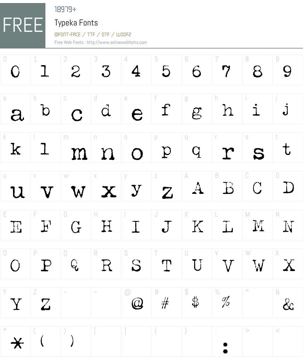 Typeka Font Screenshots