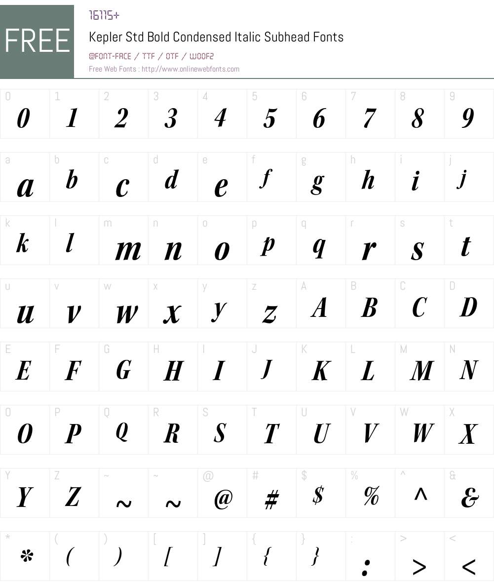 Kepler Std Font Screenshots