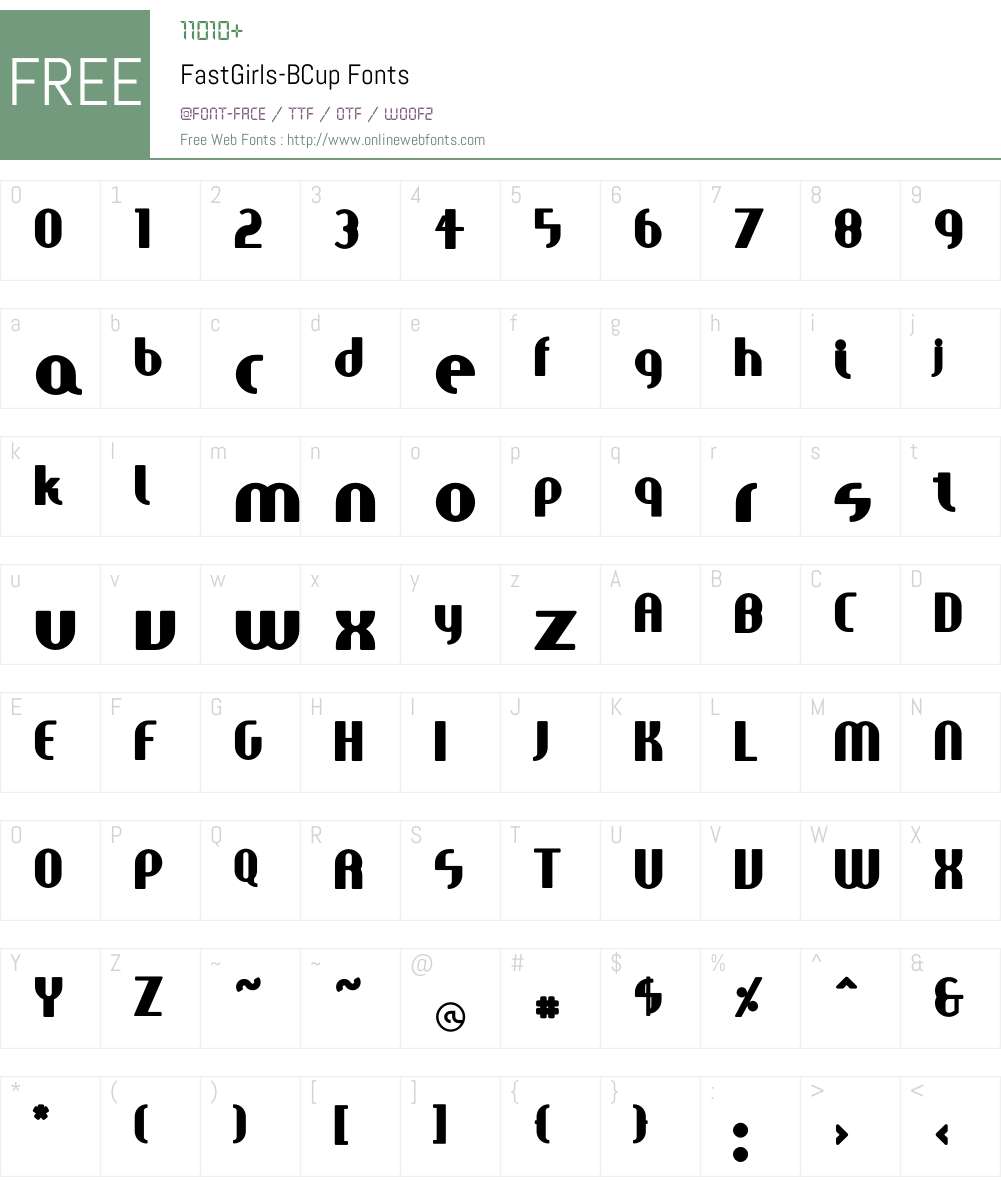 FastGirls Font Screenshots
