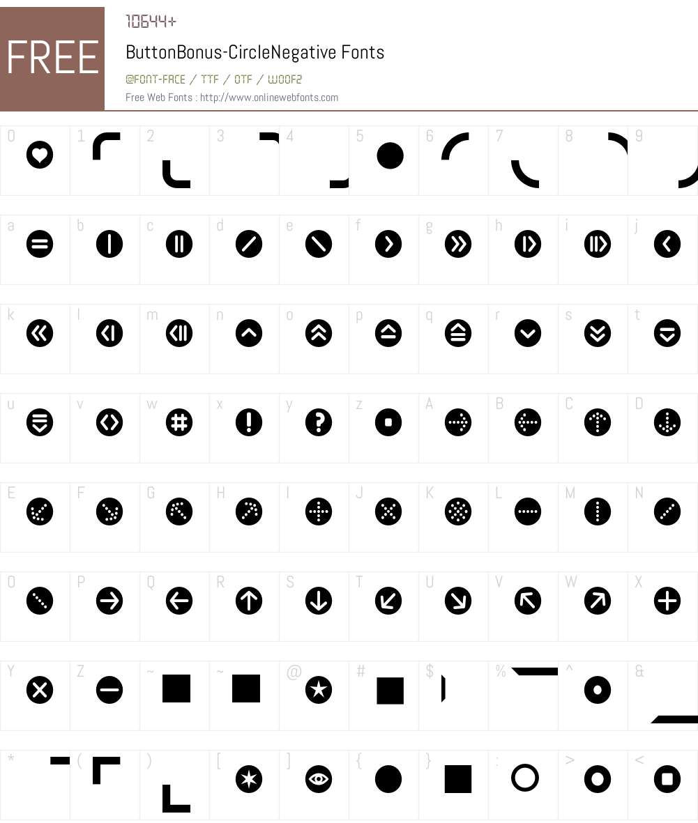 ButtonBonus Font Screenshots