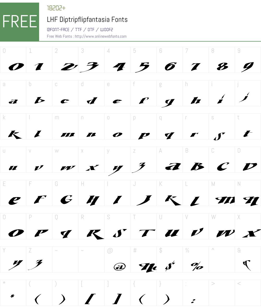 LHF Diptripflipfantasia Font Screenshots