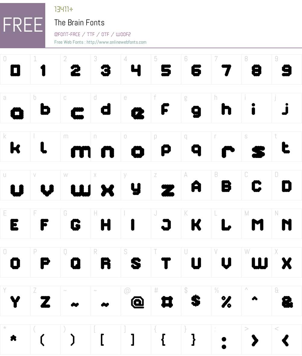 The Brain Font Screenshots