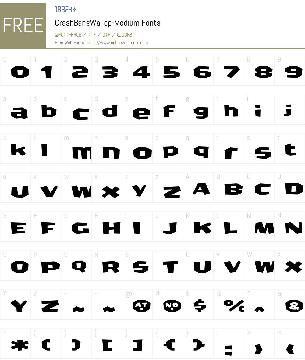 CrashBangWallop Font Screenshots