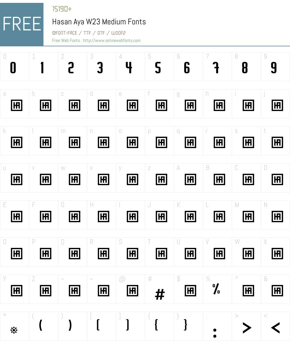 Hasan Aya Font Screenshots