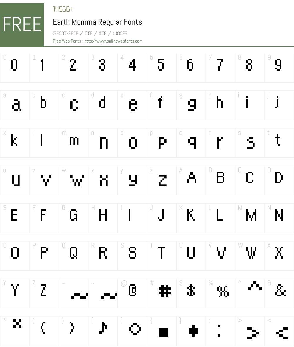Earth Momma Font Screenshots