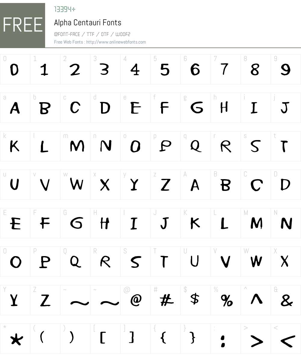 Alpha Centauri Font Screenshots