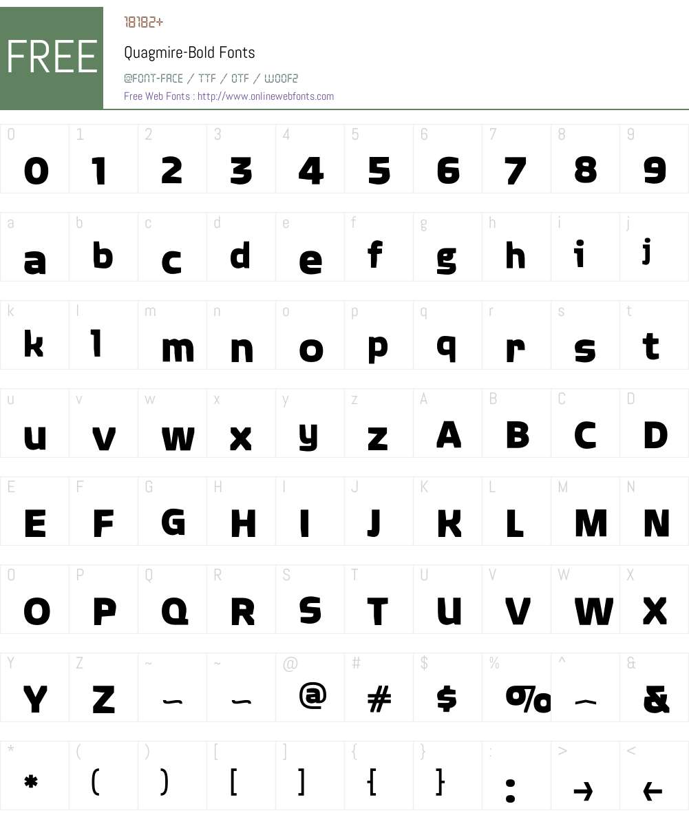 Quagmire Font Screenshots