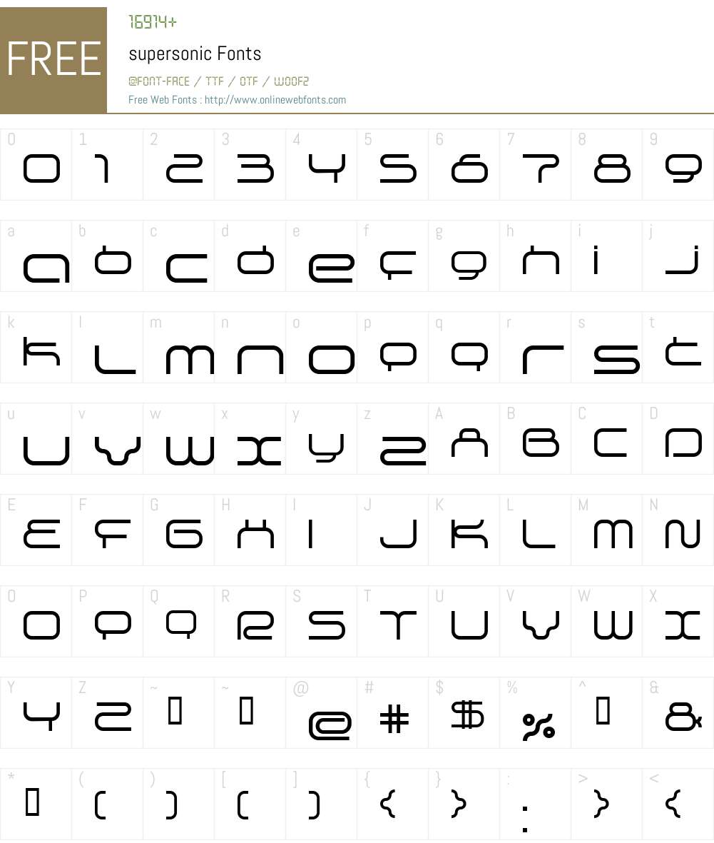 supersonic Font Screenshots