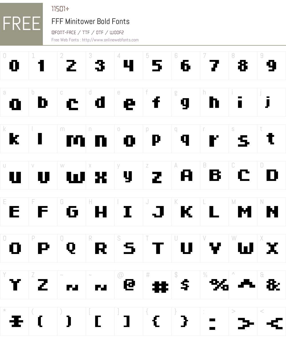 FFF Minitower Bold Font Screenshots
