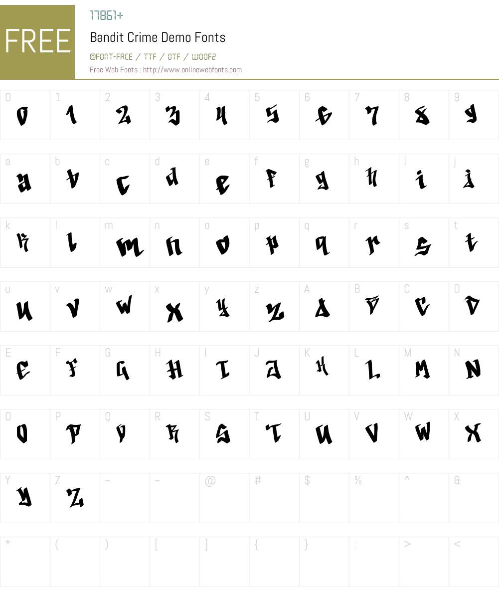 Bandit Crime Demo 1.001;Fontself iOS v1.5.2 Fonts Free Download ...