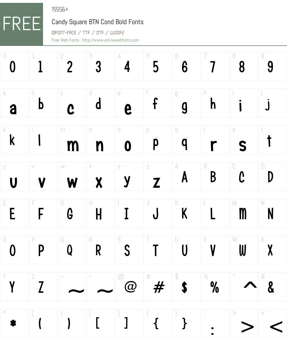 Candy Square BTN Cond Font Screenshots