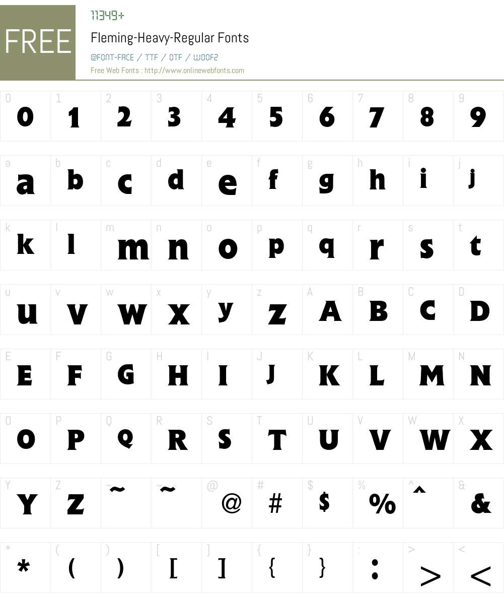 Fleming-Heavy Font Screenshots