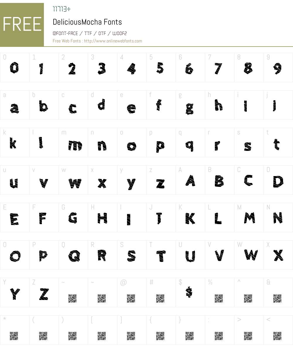 DeliciousMocha Font Screenshots