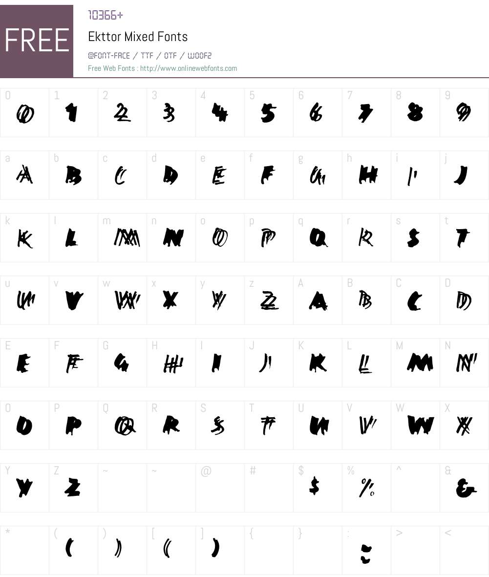 Ekttor Font Screenshots