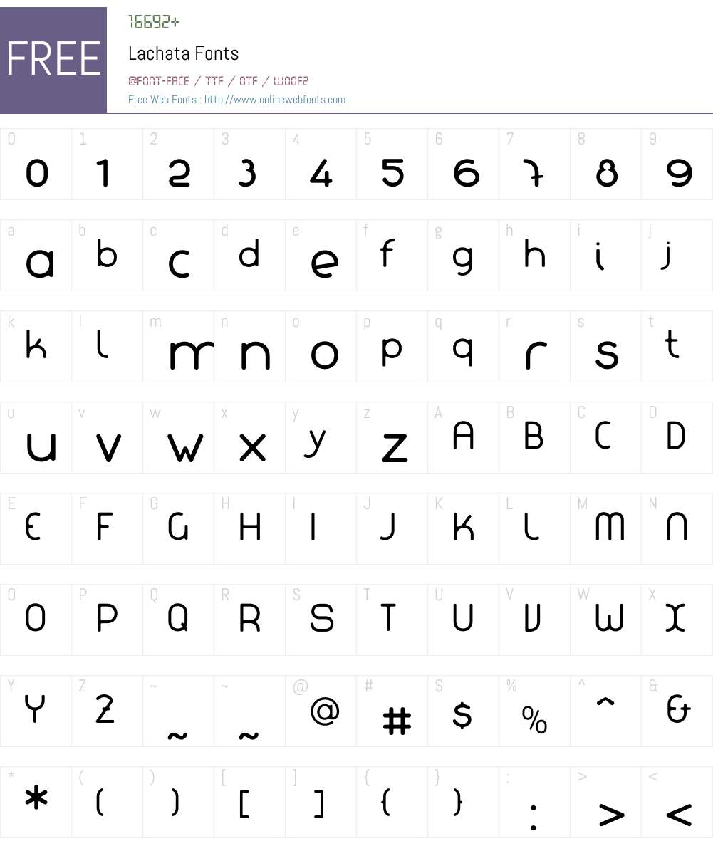 La chata Font Screenshots