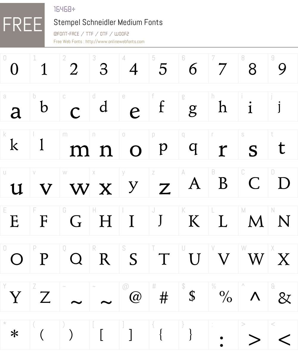 StempelSchneidler Font Screenshots