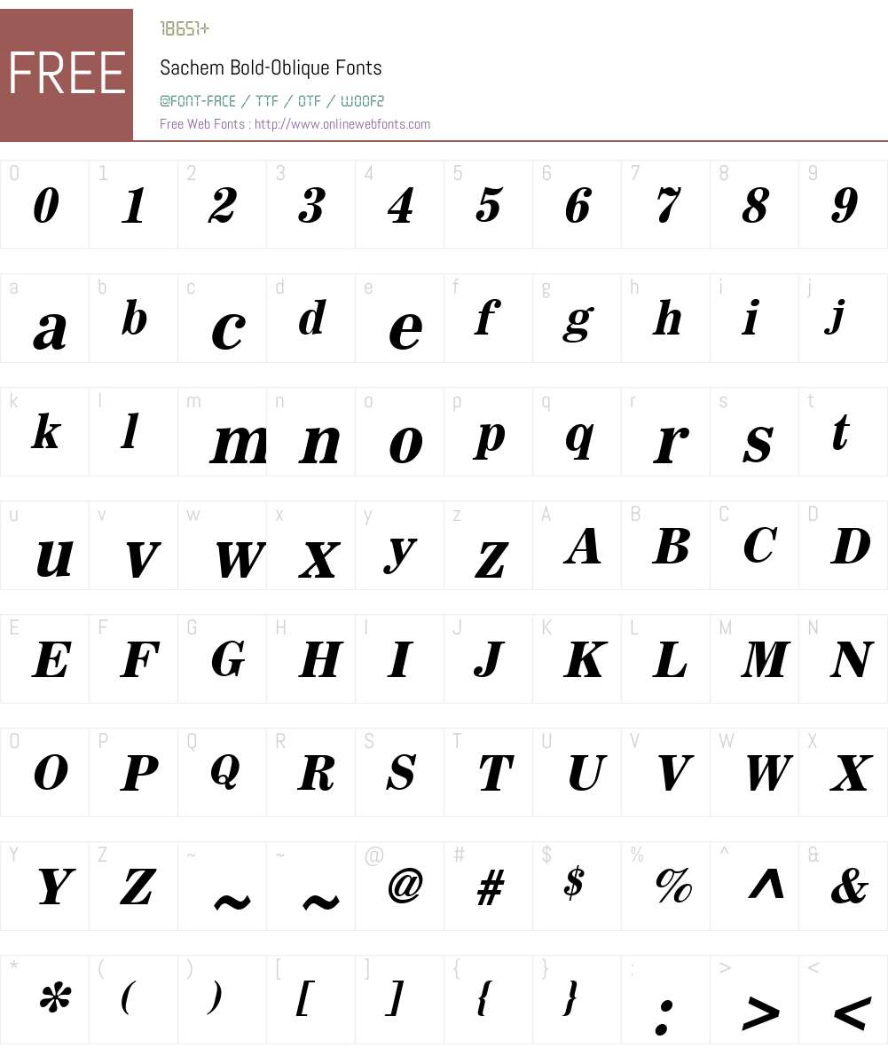 Sachem Font Screenshots
