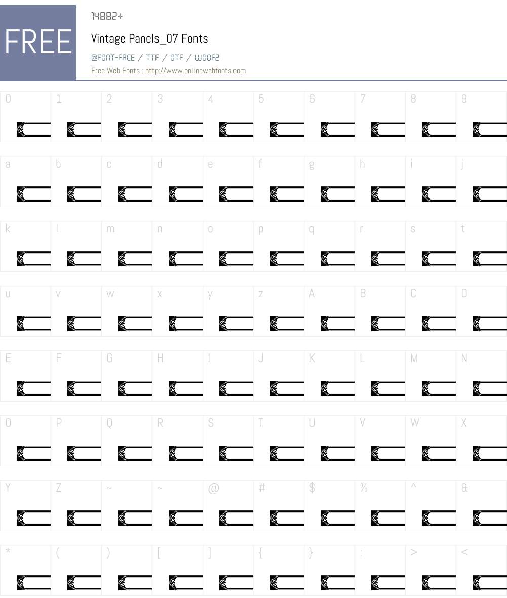 Vintage Panels_07 Font Screenshots
