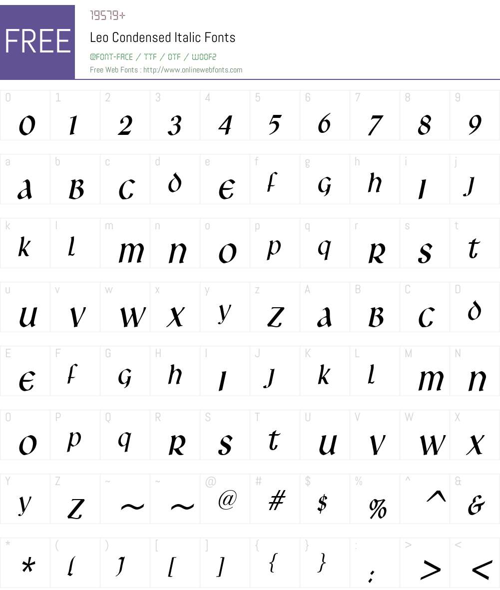 Leo Condensed Font Screenshots