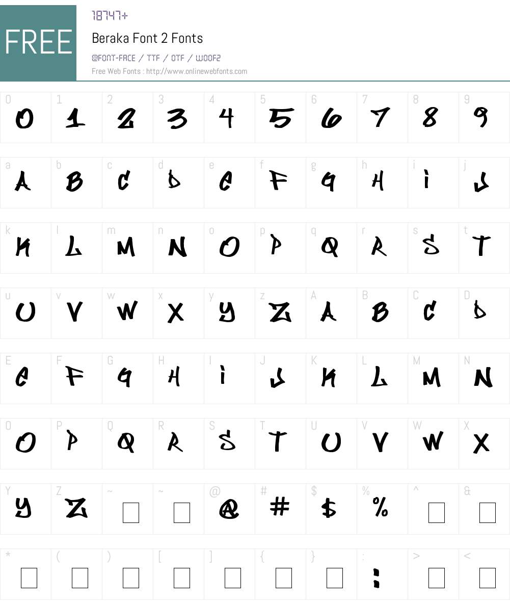 Beraka Font 2 Font Screenshots
