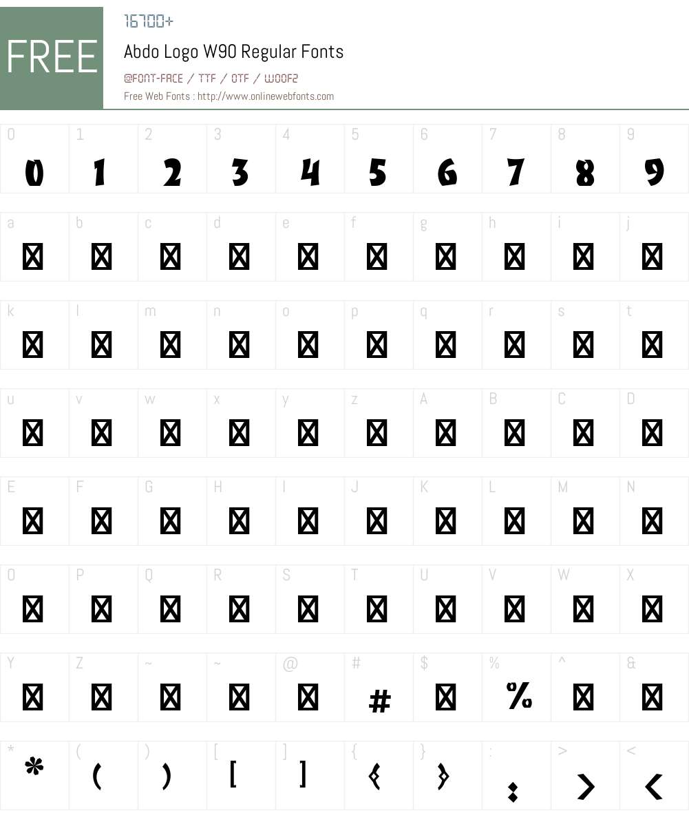 Abdo Logo Font Screenshots