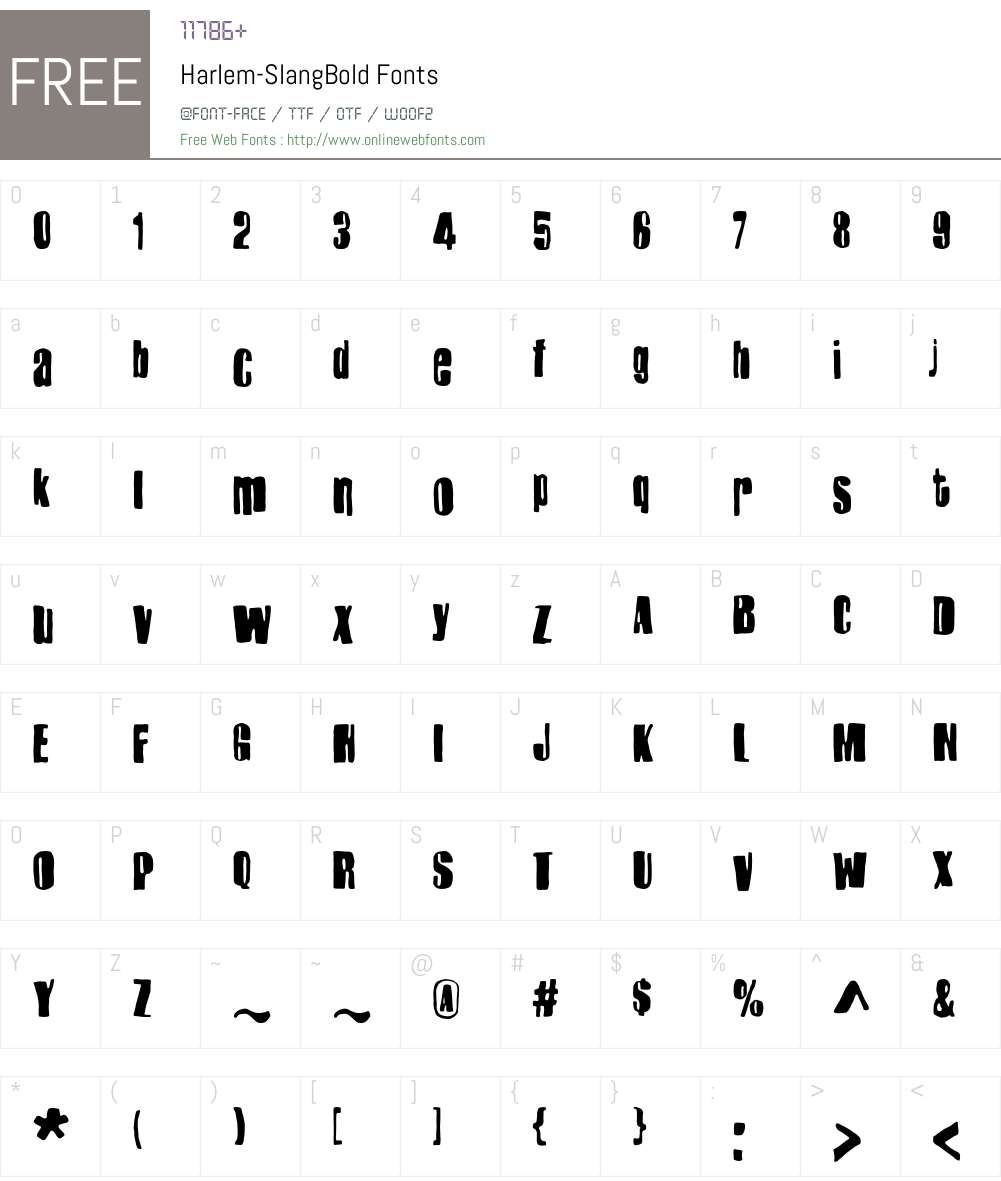 Harlem-SlangBold Font Screenshots