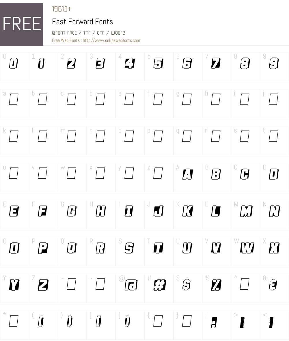 Fast Forward 1.00 April 29, 2018, initial release Fonts Free Download ...