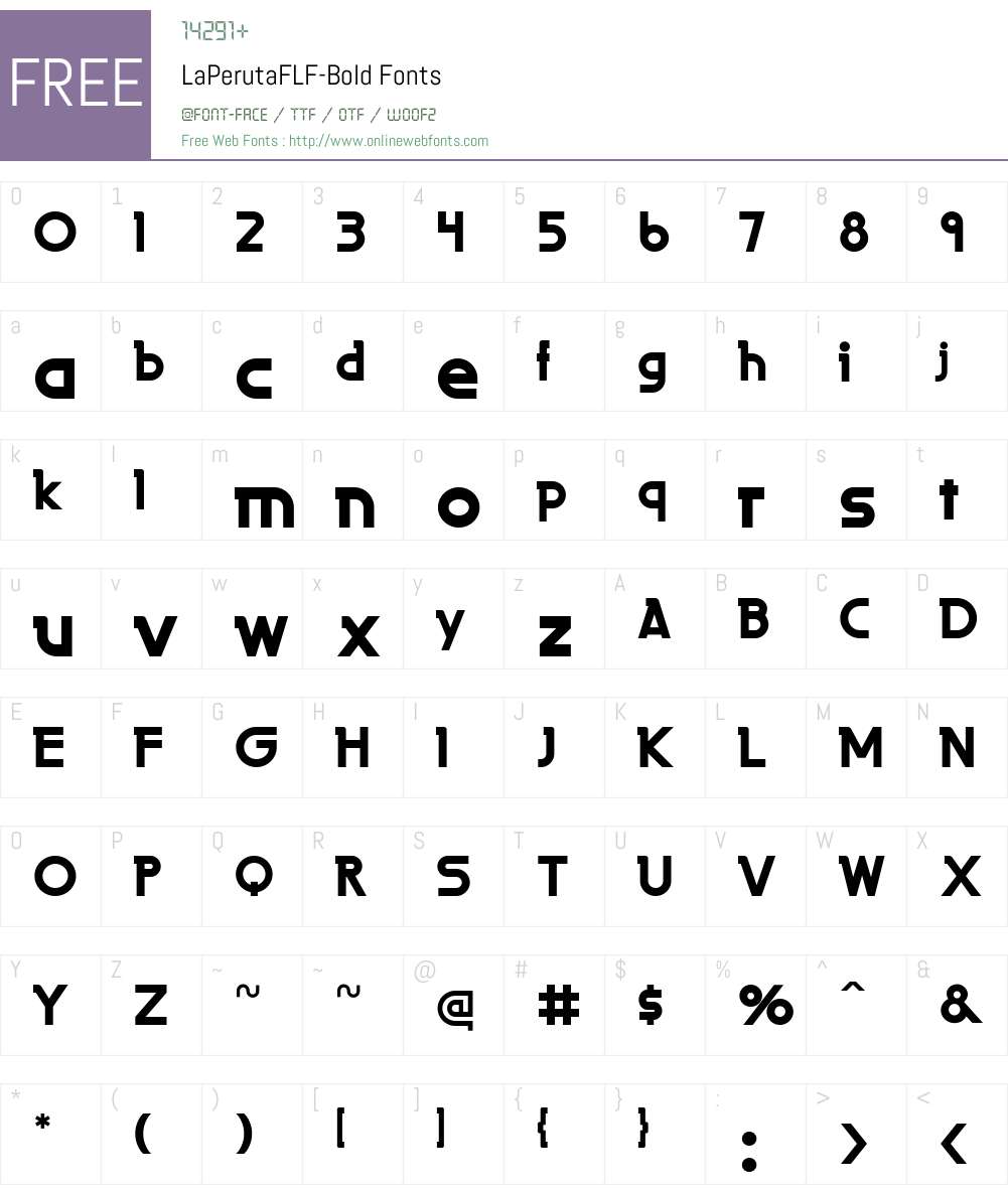 LaPerutaFLF Font Screenshots