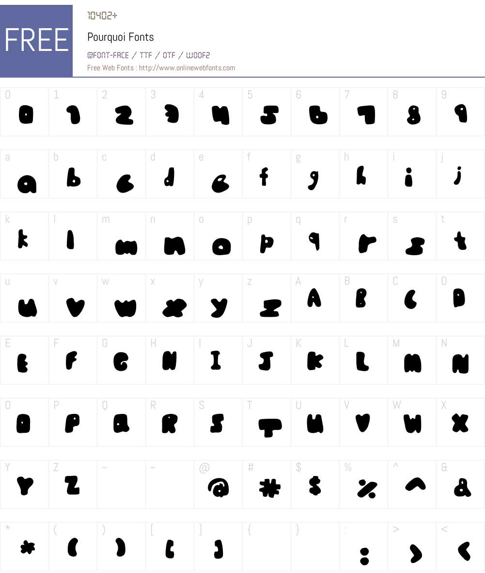 Pourquoi Font Screenshots