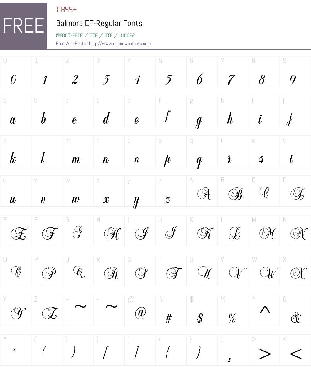 BalmoralEF Font Screenshots