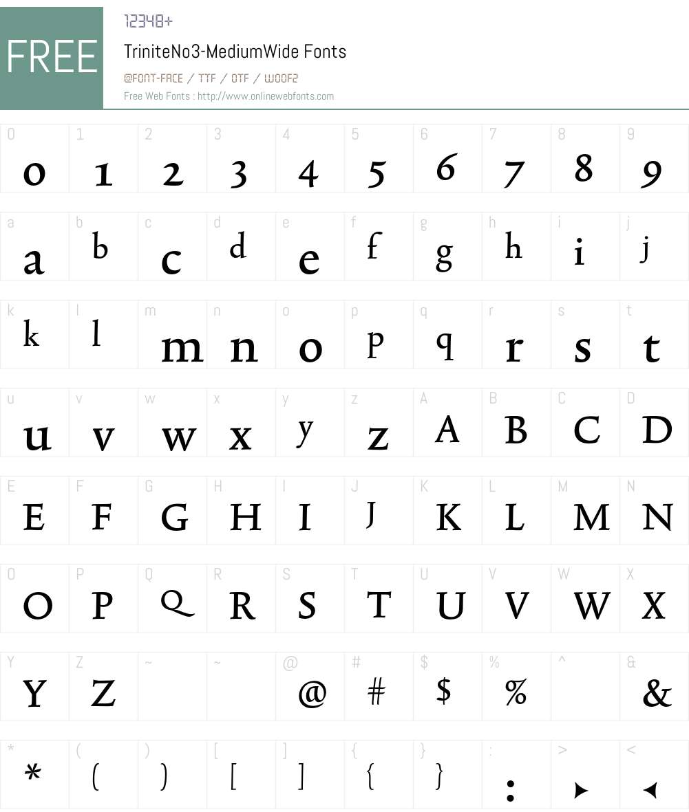 TriniteNo3 Font Screenshots