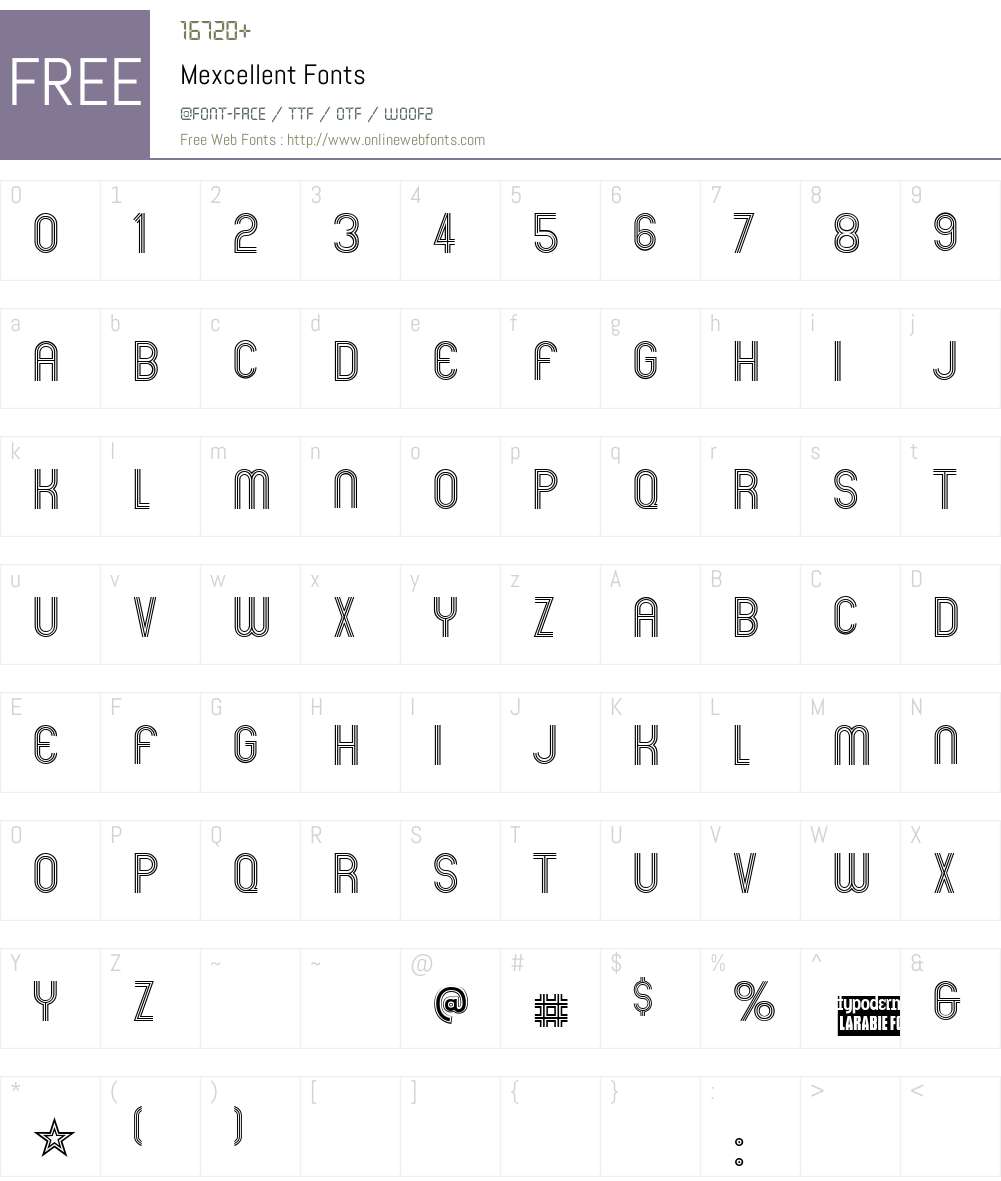 Mexcellent Font Screenshots