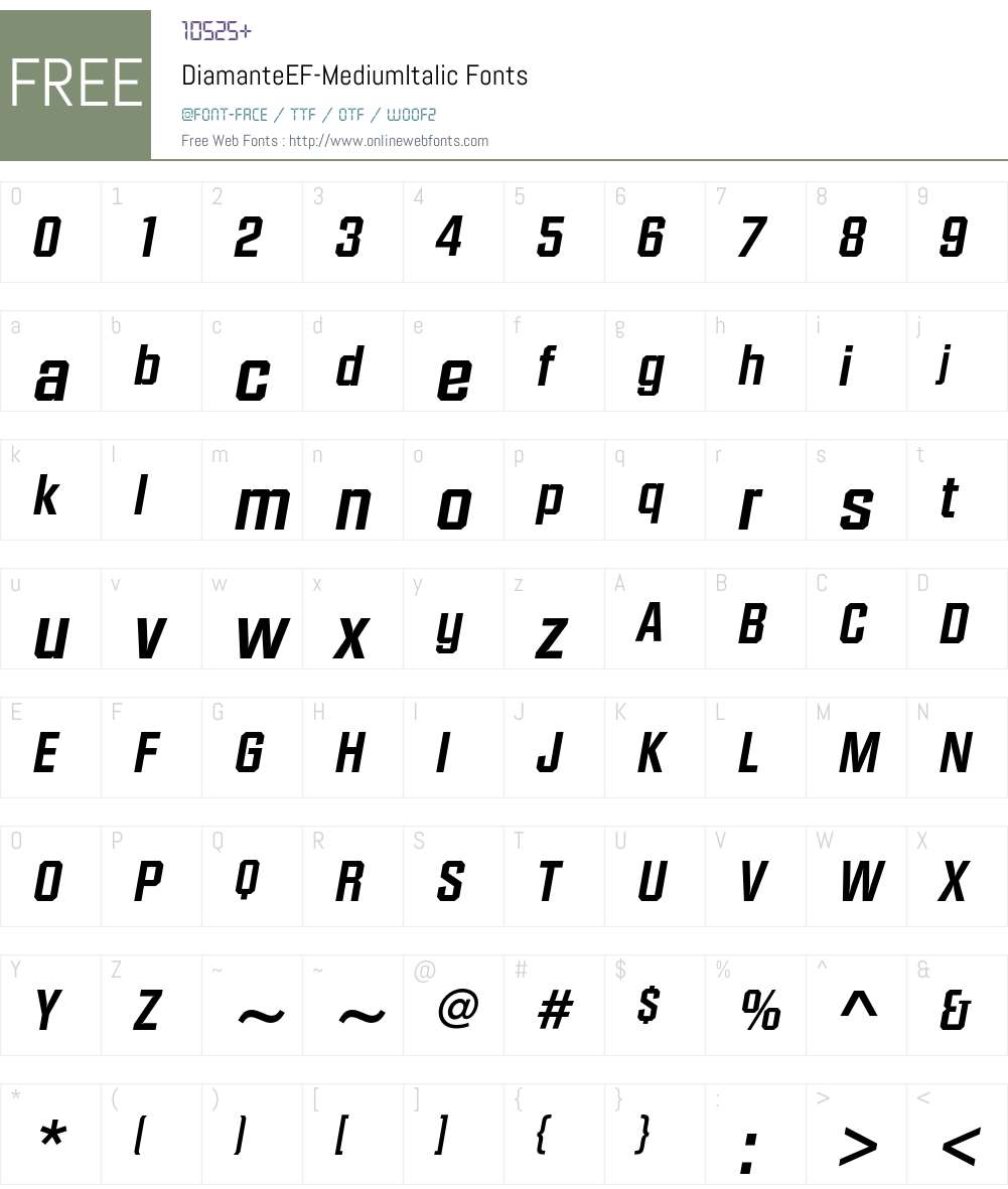 DiamanteEF Font Screenshots