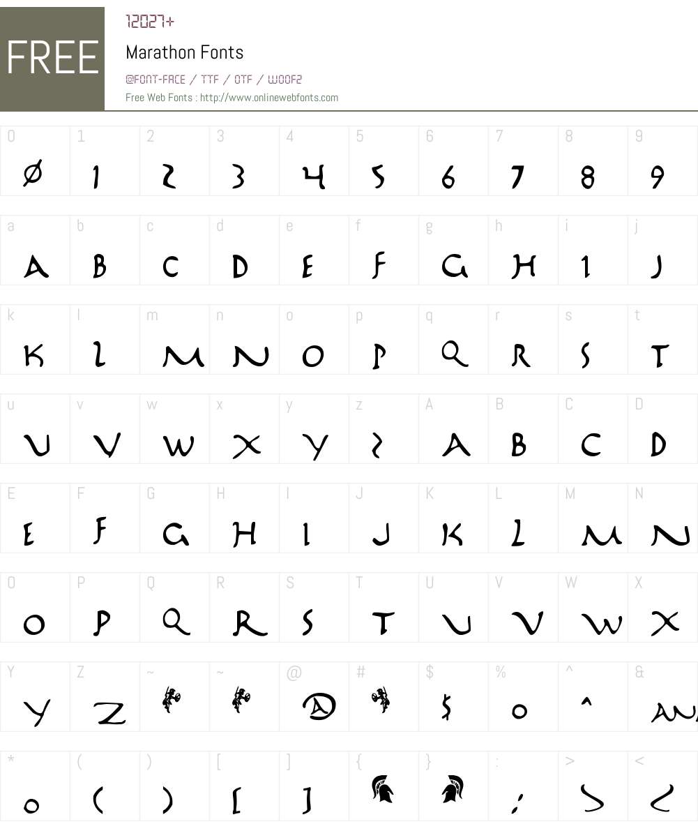 Marathon Font Screenshots